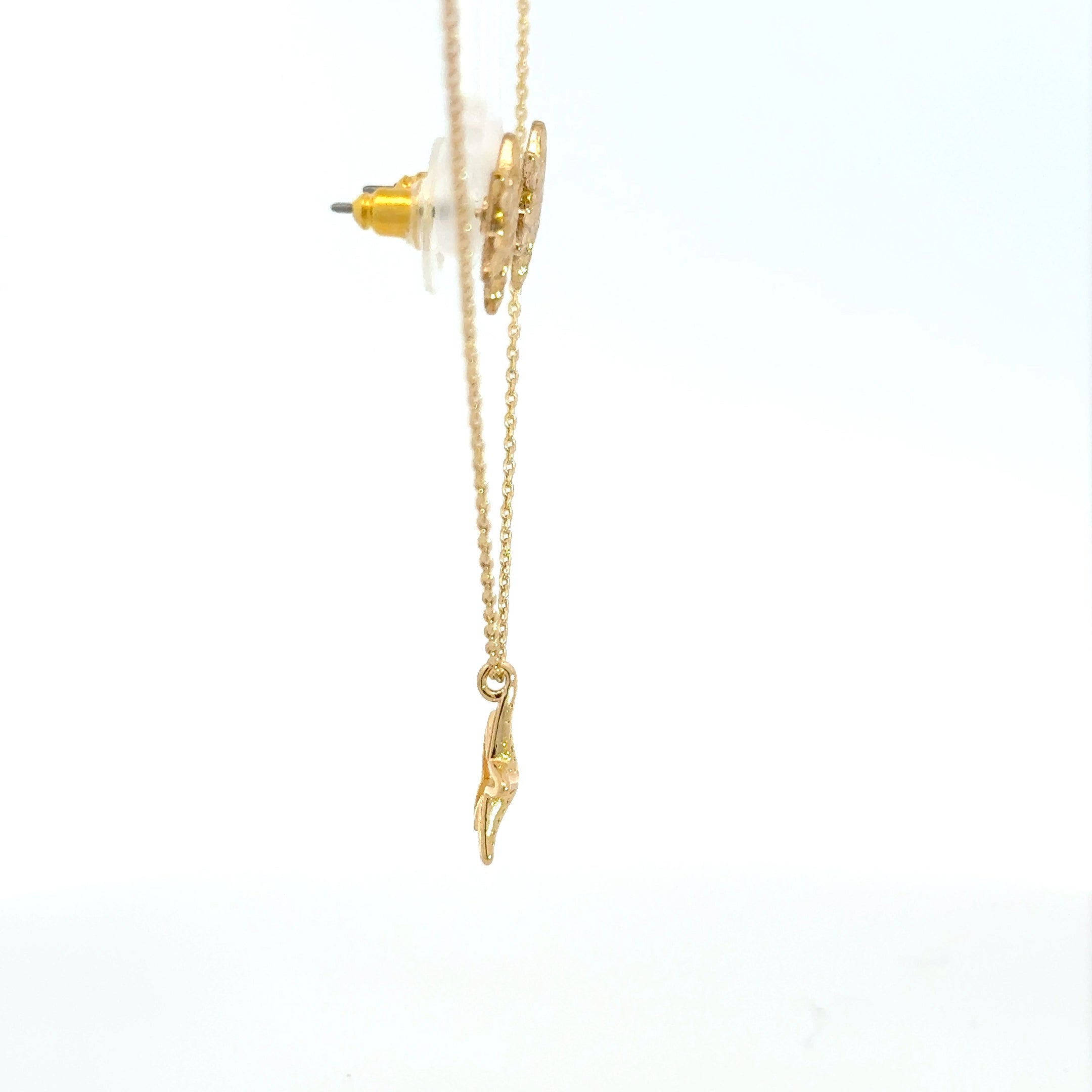 Yellow Gold Starfish Charm Necklace