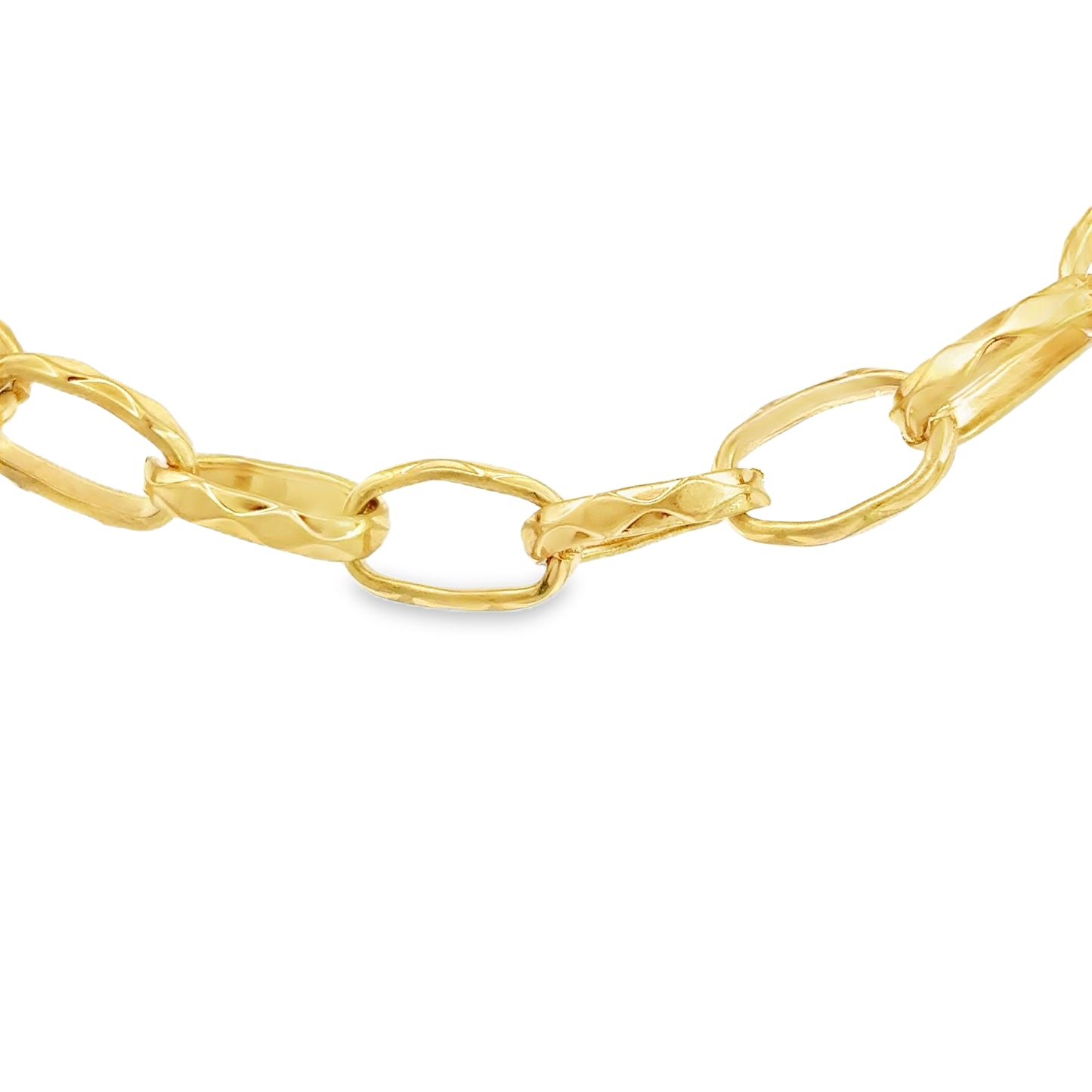Chic Yellow Gold Link Chain Necklace