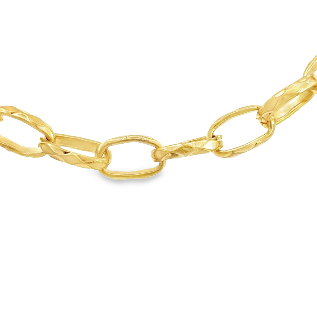 Chic Yellow Gold Link Chain Necklace