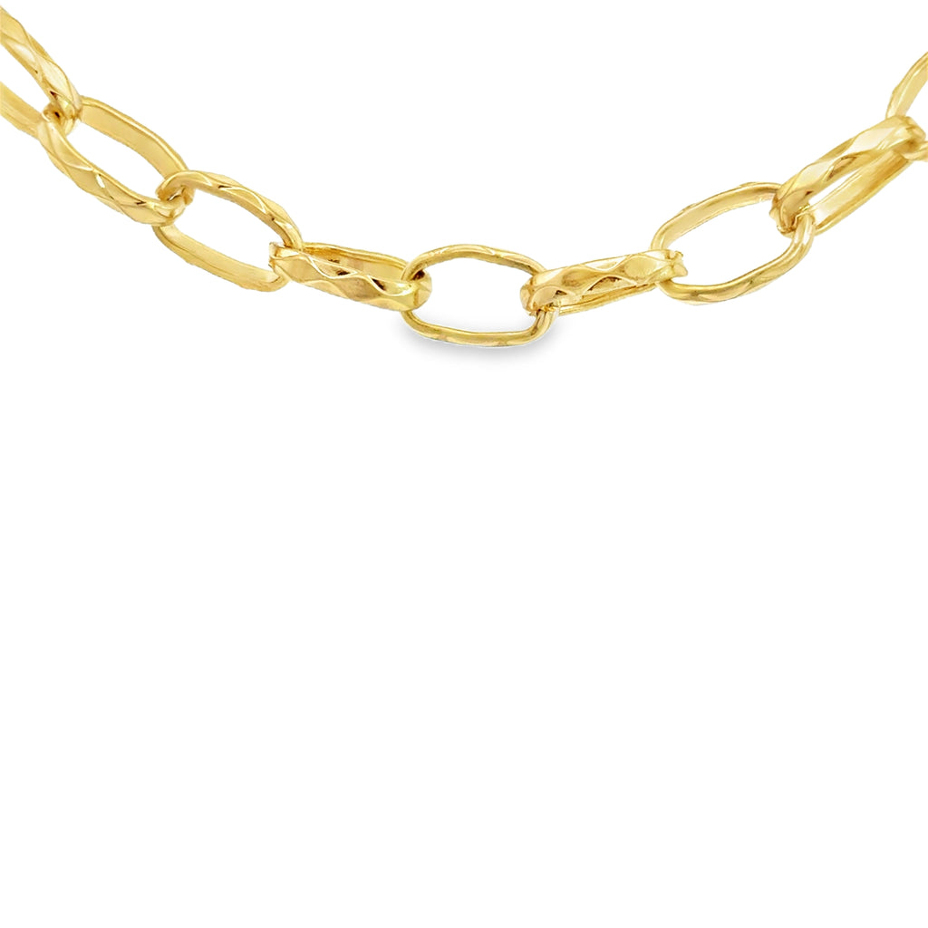 Chic Yellow Gold Link Chain Necklace