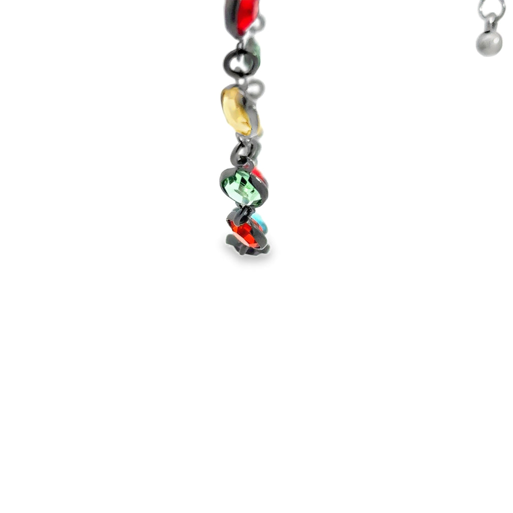 Chic Crystal Chain Necklace with Round Cabochon Cut