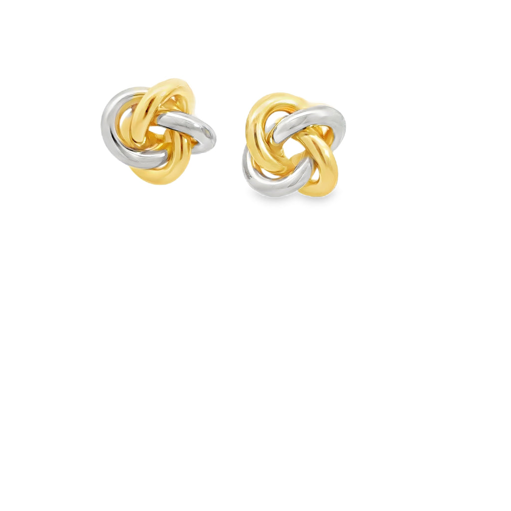 Yellow Gold Knot Stud Earrings