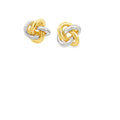 Yellow Gold Knot Stud Earrings
