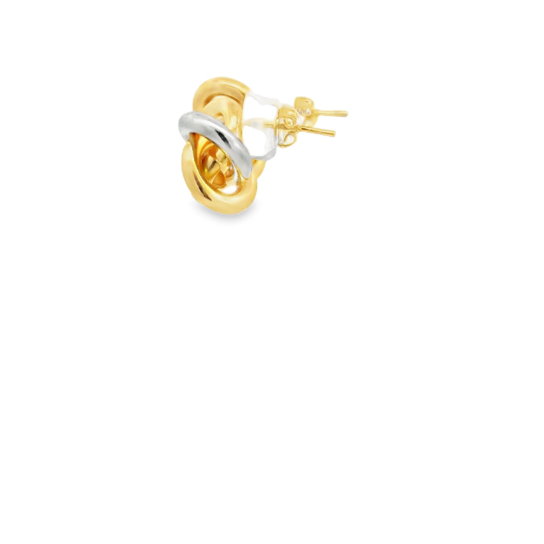Yellow Gold Knot Stud Earrings