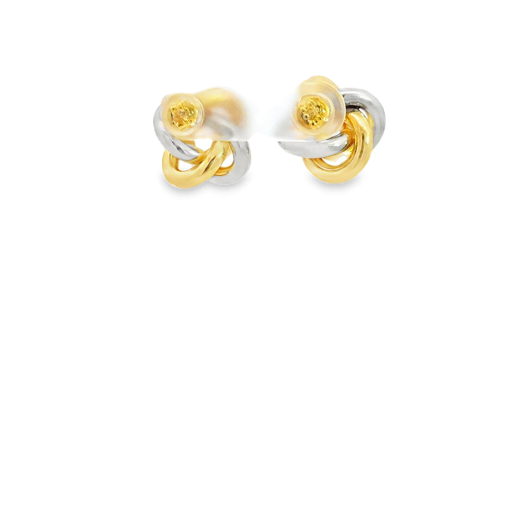 Yellow Gold Knot Stud Earrings