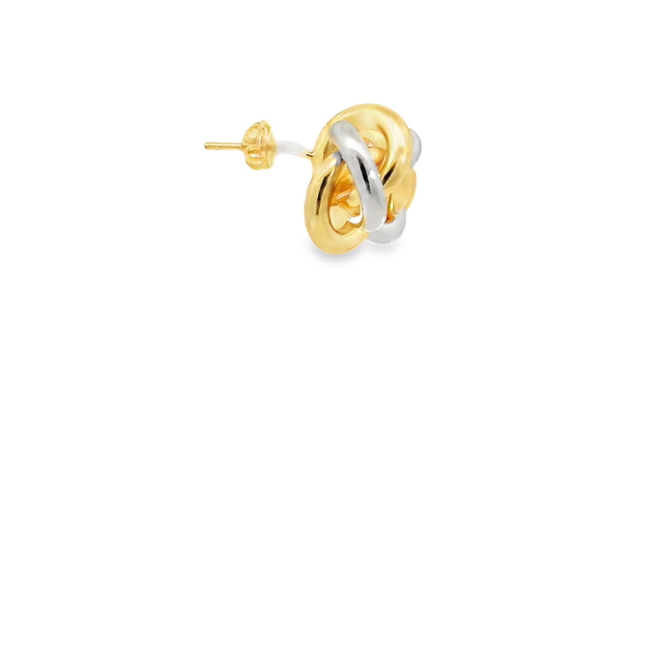 Yellow Gold Knot Stud Earrings