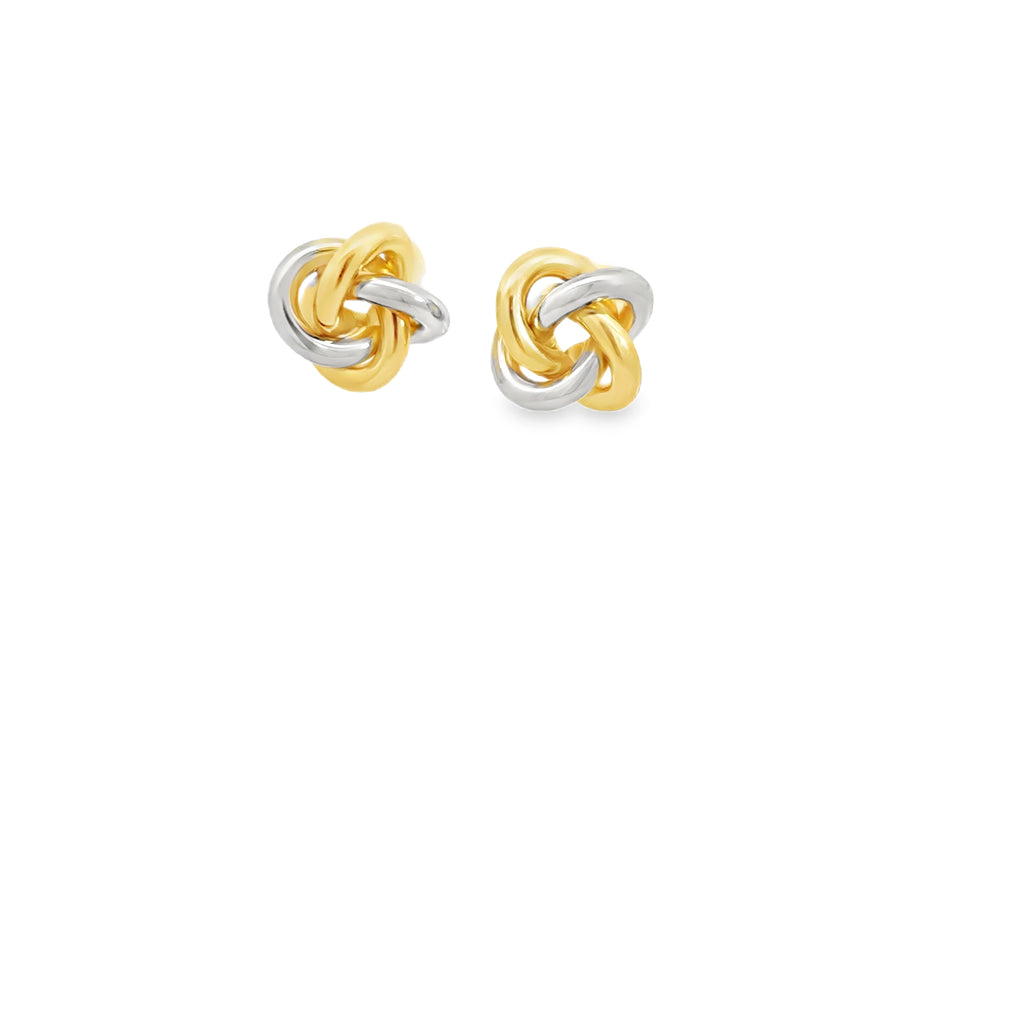 Yellow Gold Knot Stud Earrings