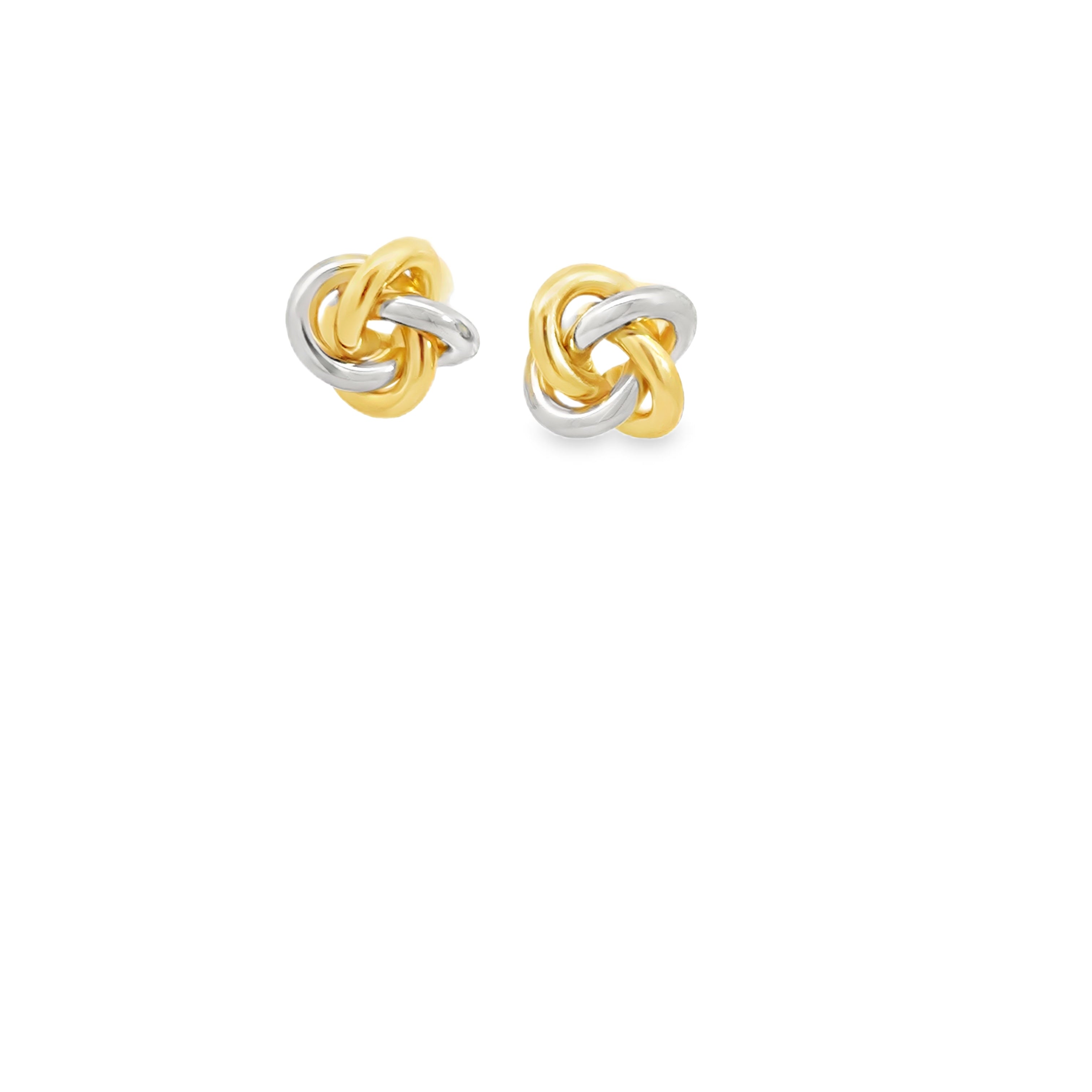 Yellow Gold Knot Stud Earrings