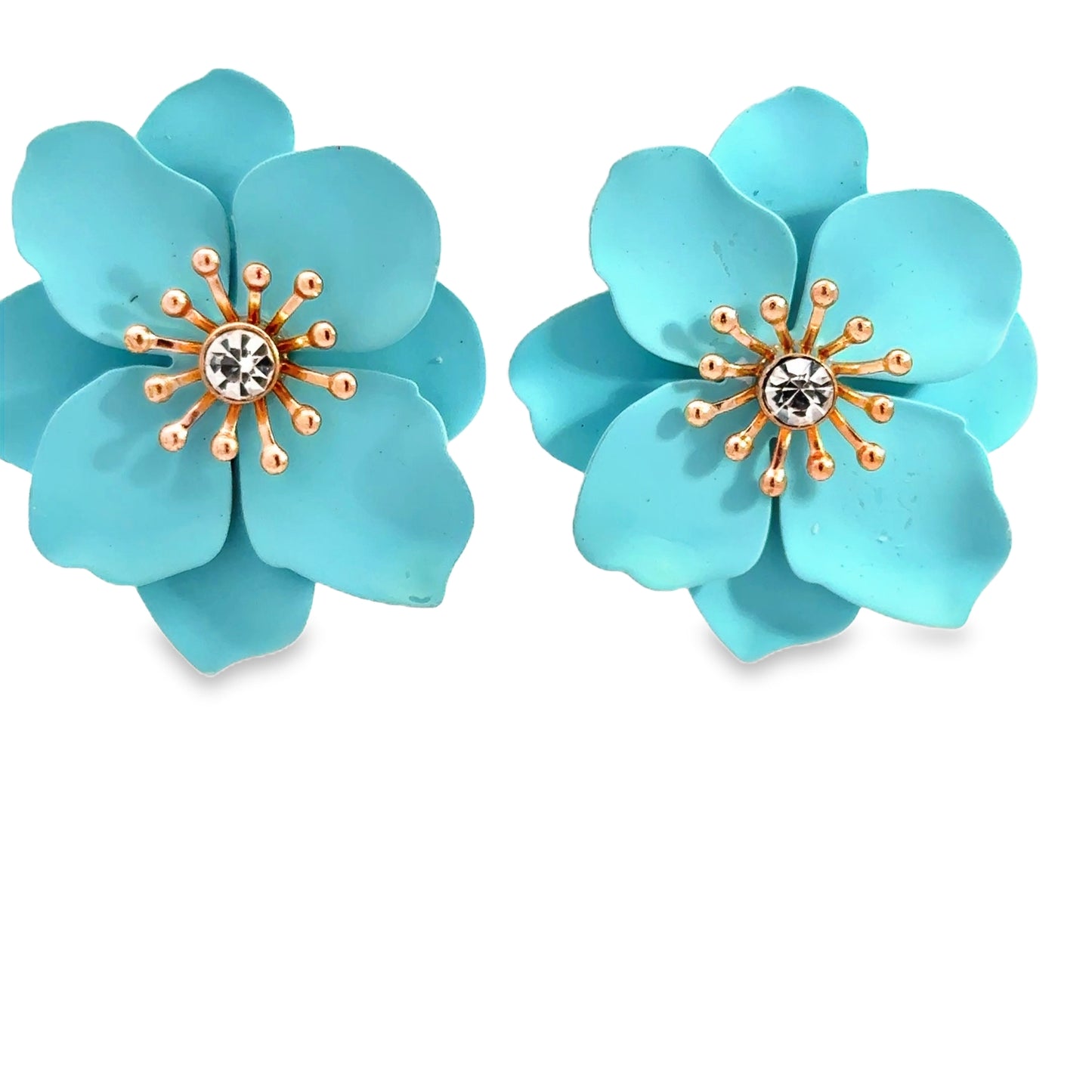 Brilliant Round Cut Diamond Yellow Gold Stud Earrings