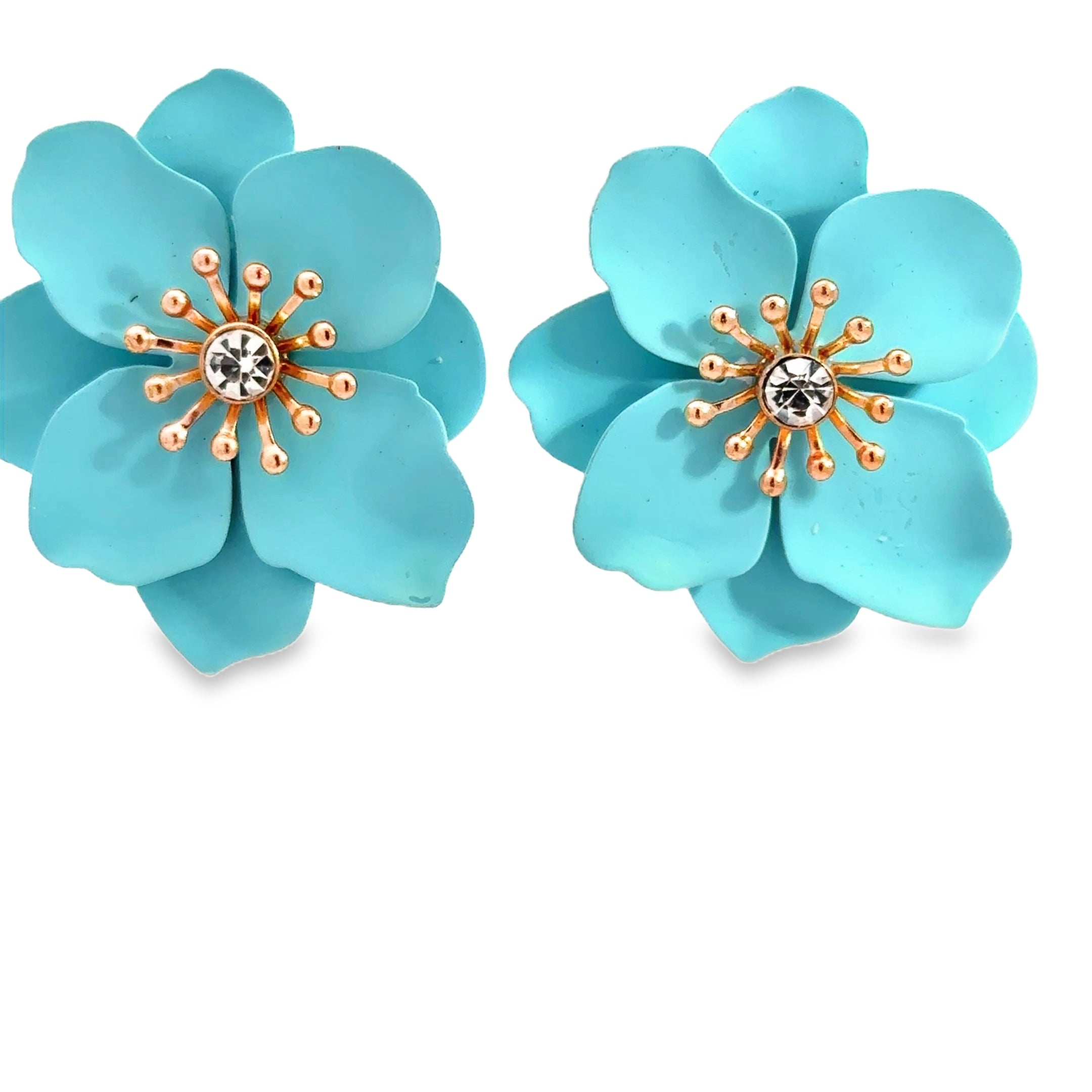 Brilliant Round Cut Diamond Yellow Gold Stud Earrings
