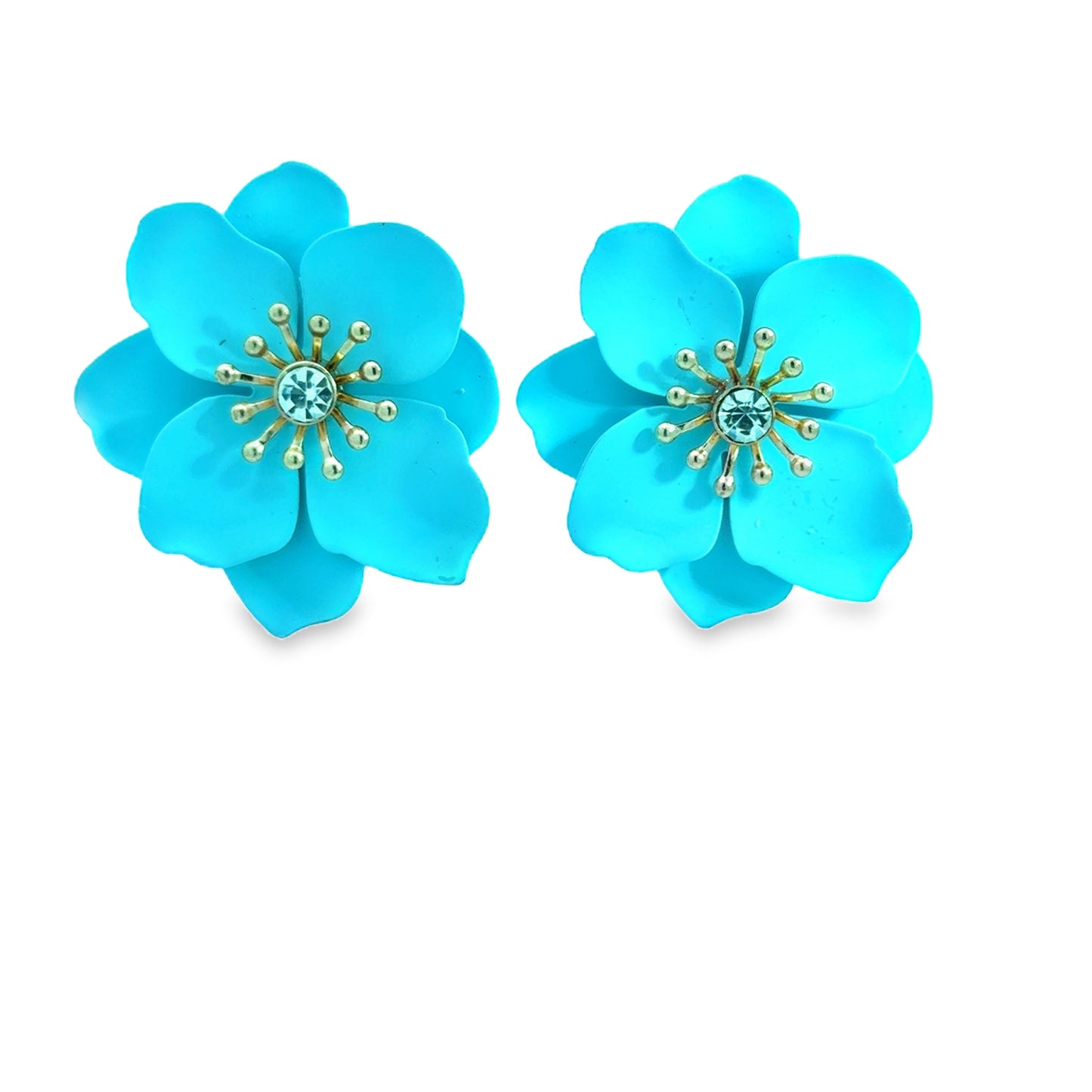 Brilliant Round Cut Diamond Yellow Gold Stud Earrings