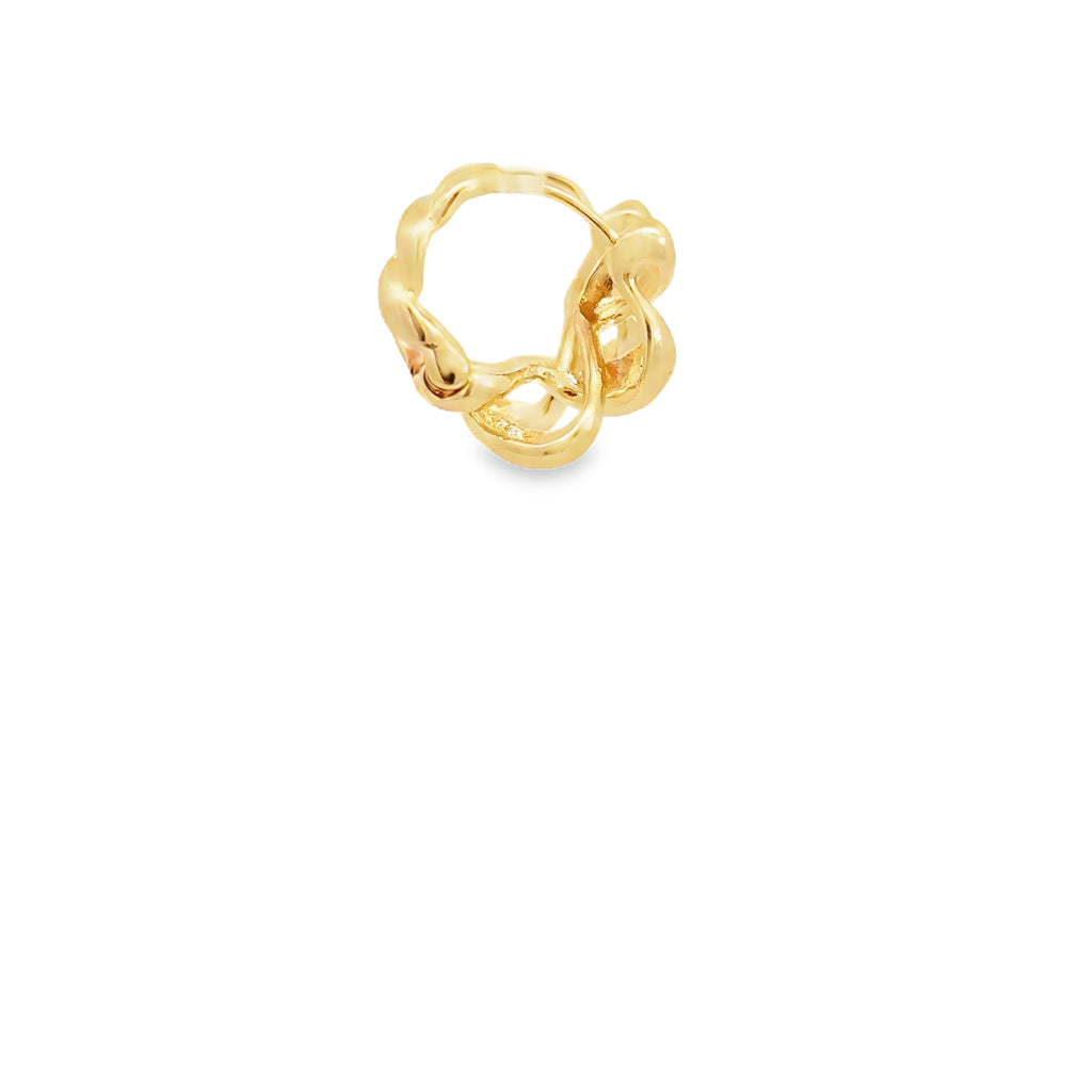 Yellow Gold Twisted Hoop Earrings
