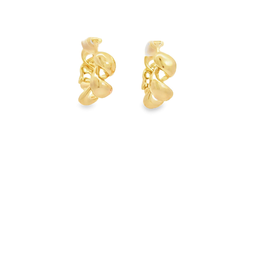 Yellow Gold Twisted Hoop Earrings