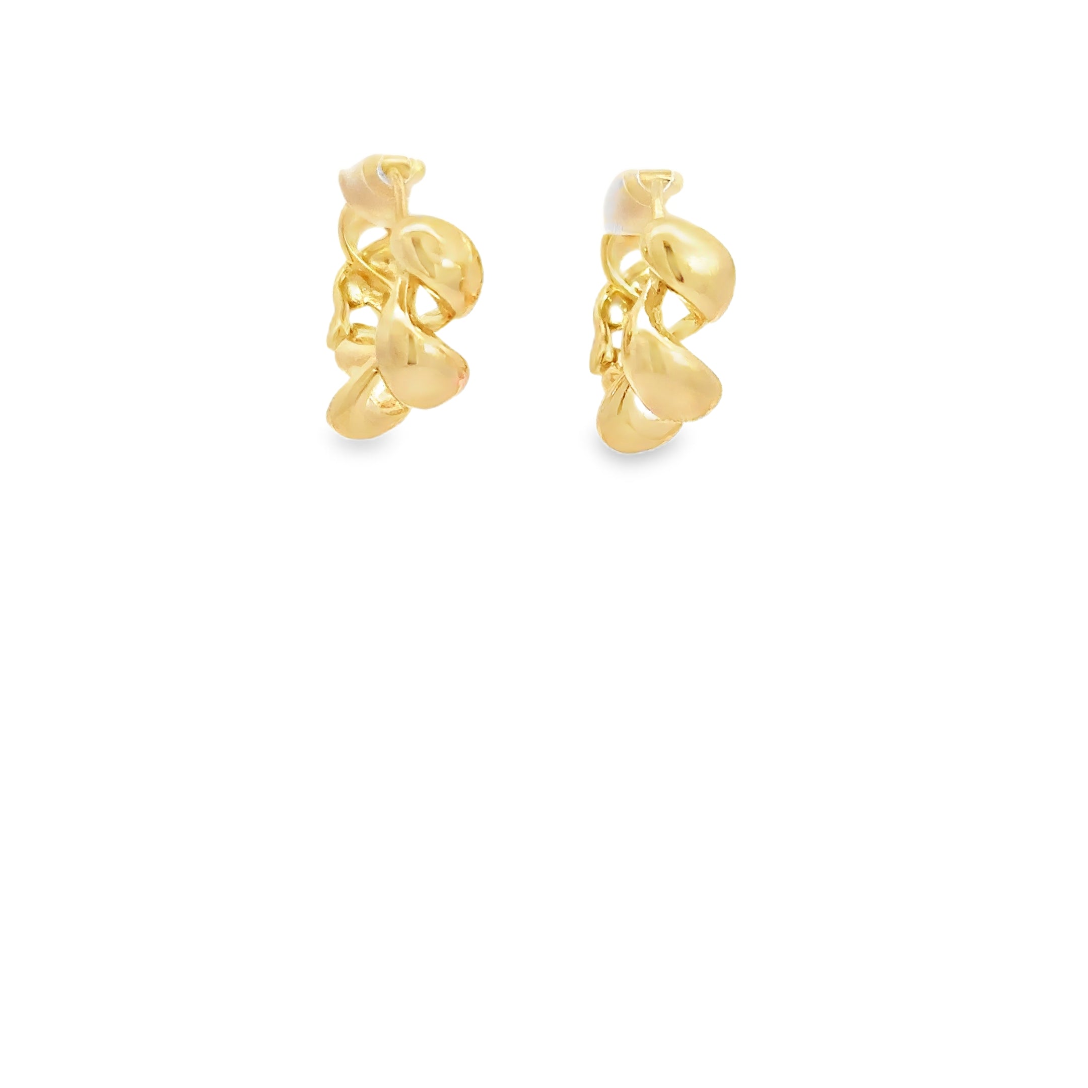 Yellow Gold Twisted Hoop Earrings