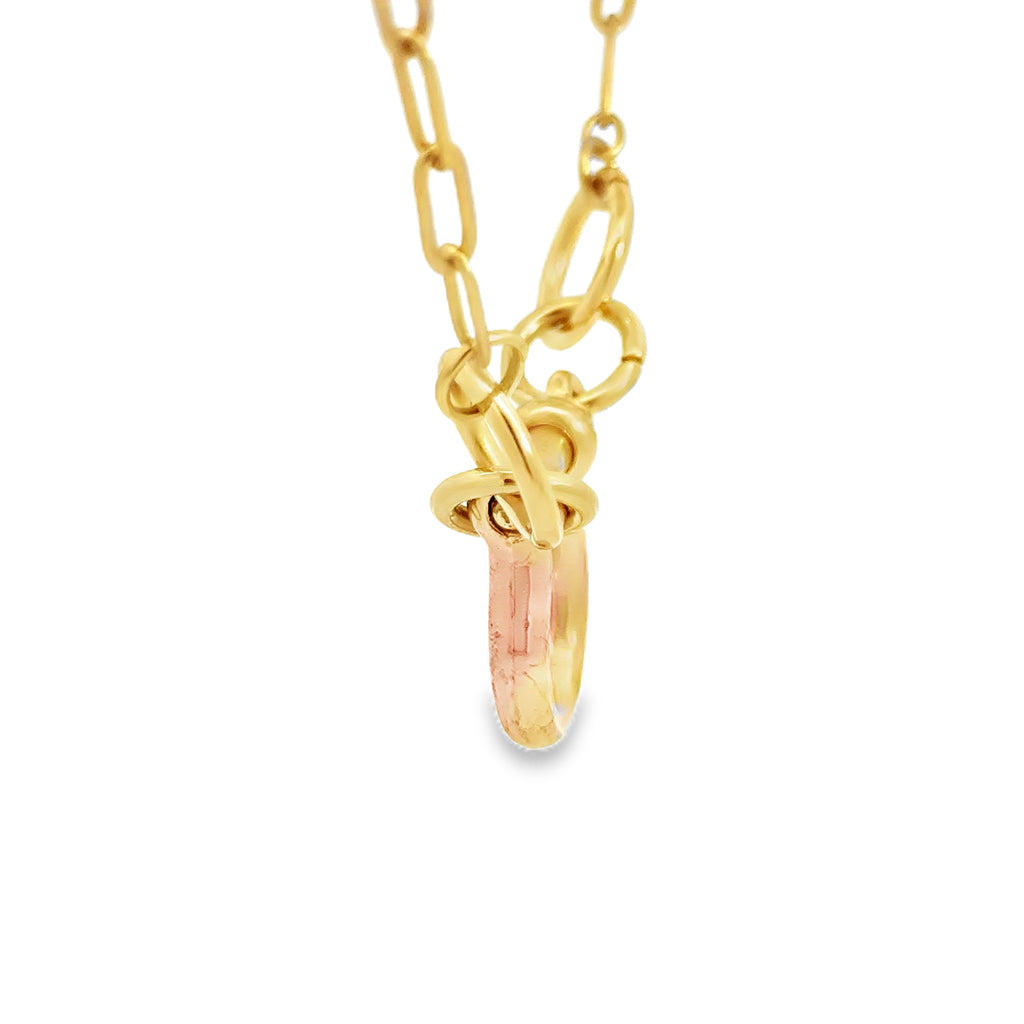 Elegant Yellow Gold Chain Horse bit Necklace