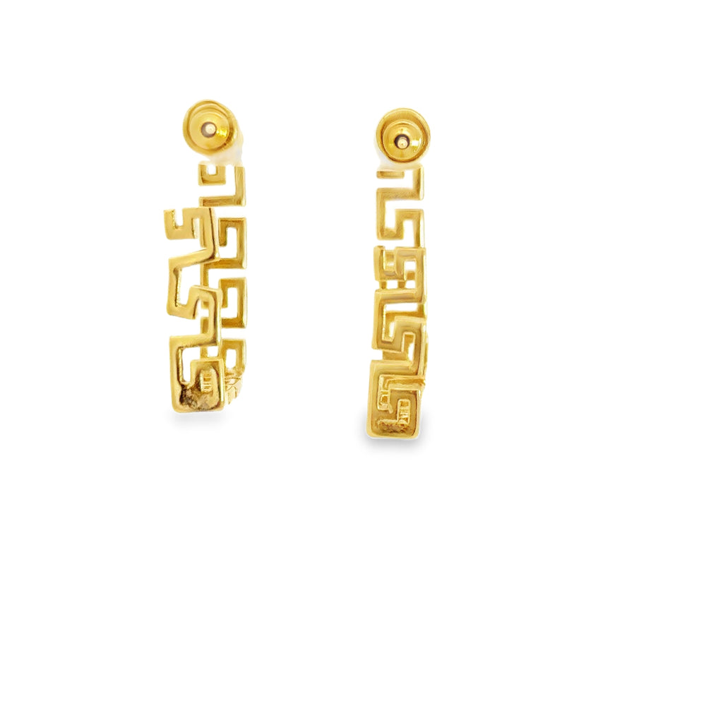 Geometric Yellow Gold Hoop Earrings