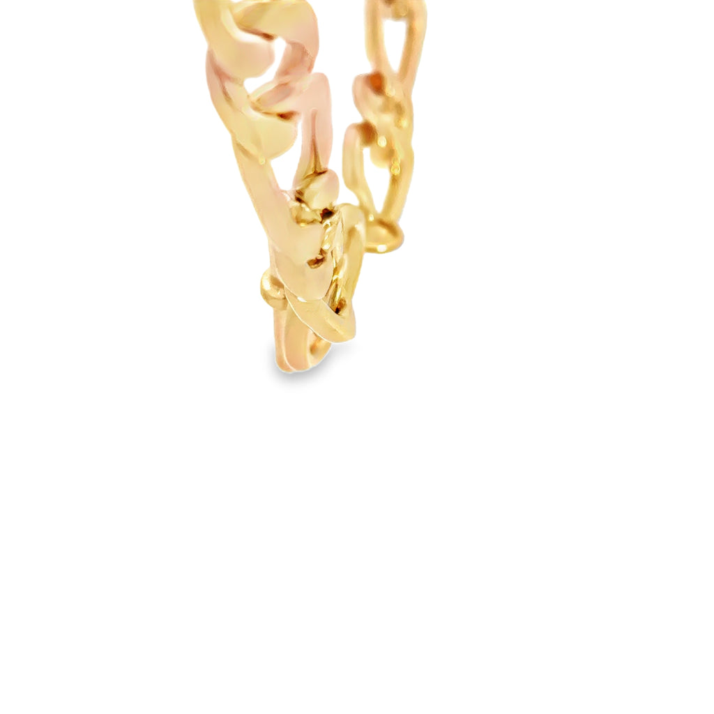 Statement Yellow Gold Chain Necklace with T-Bar Clasp