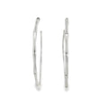 Sterling Silver Bamboo Hoop Earrings