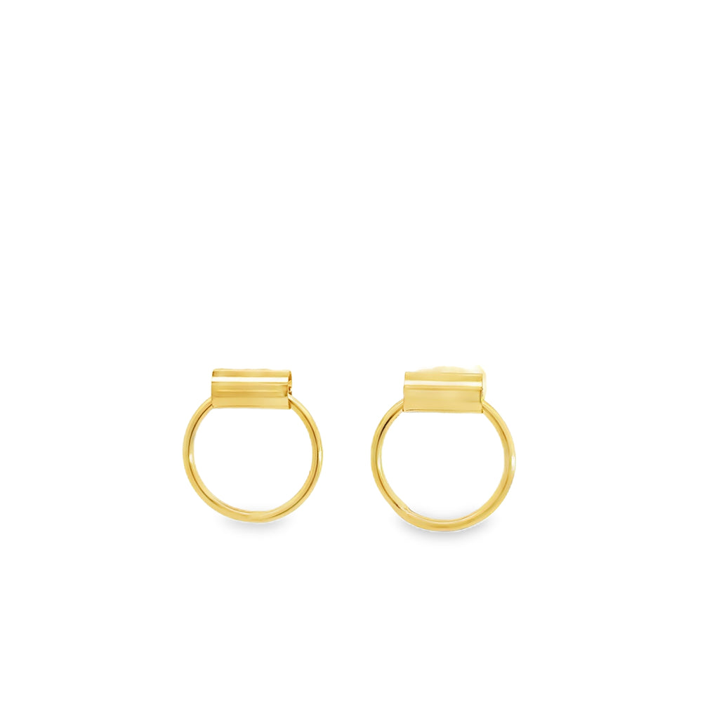 Minimalist Yellow Gold Hoop Earrings