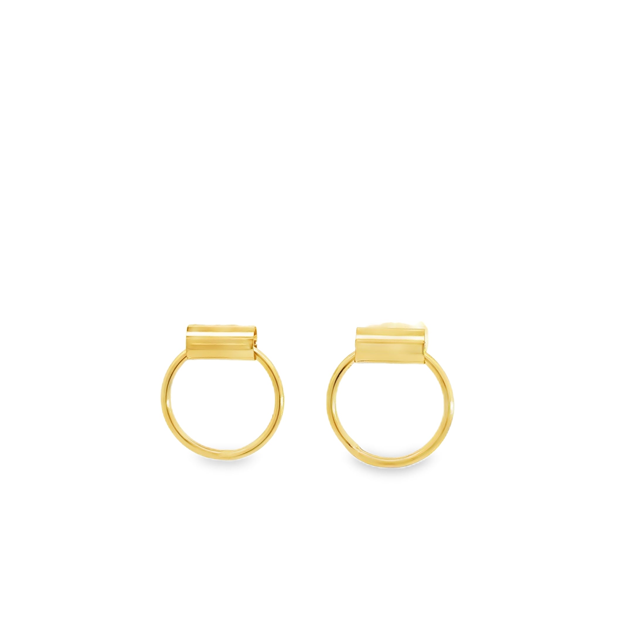 Minimalist Yellow Gold Hoop Earrings