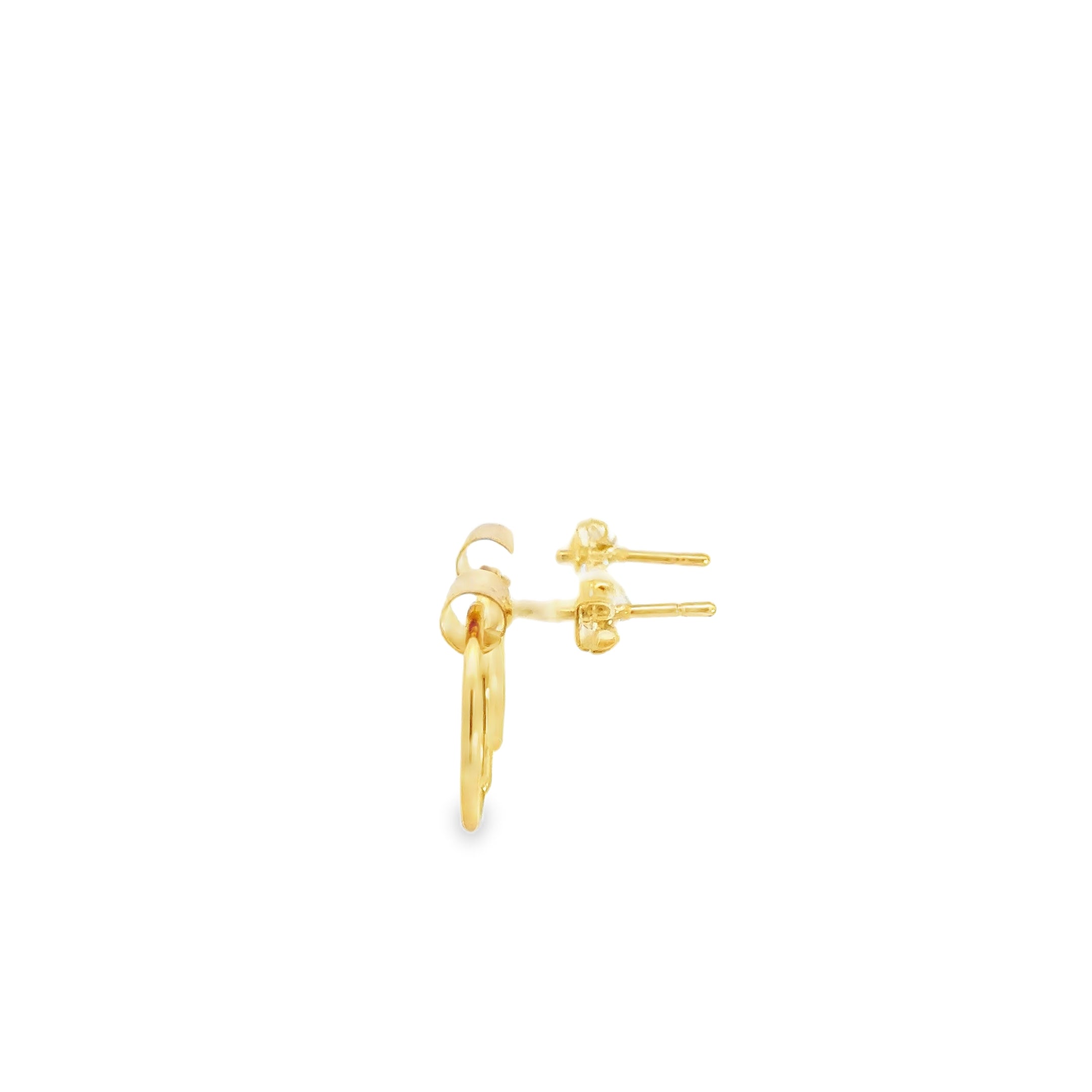 Minimalist Yellow Gold Hoop Earrings