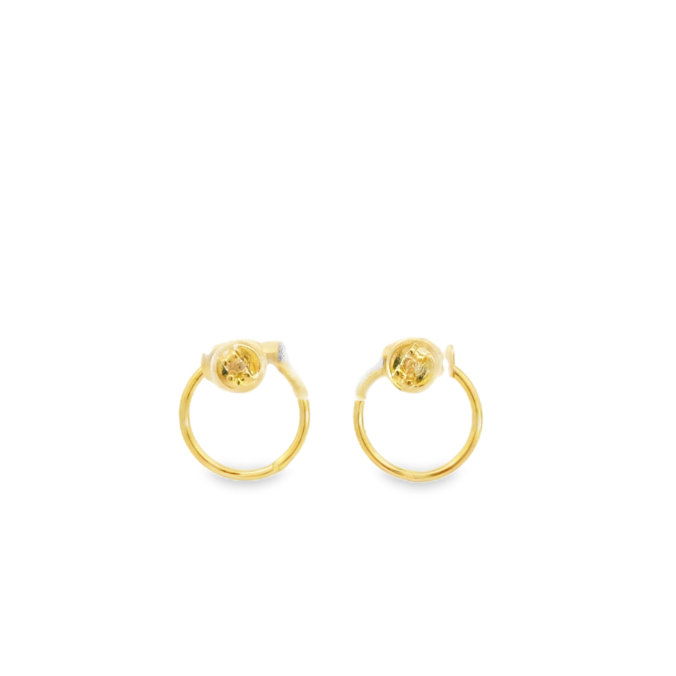 Minimalist Yellow Gold Hoop Earrings