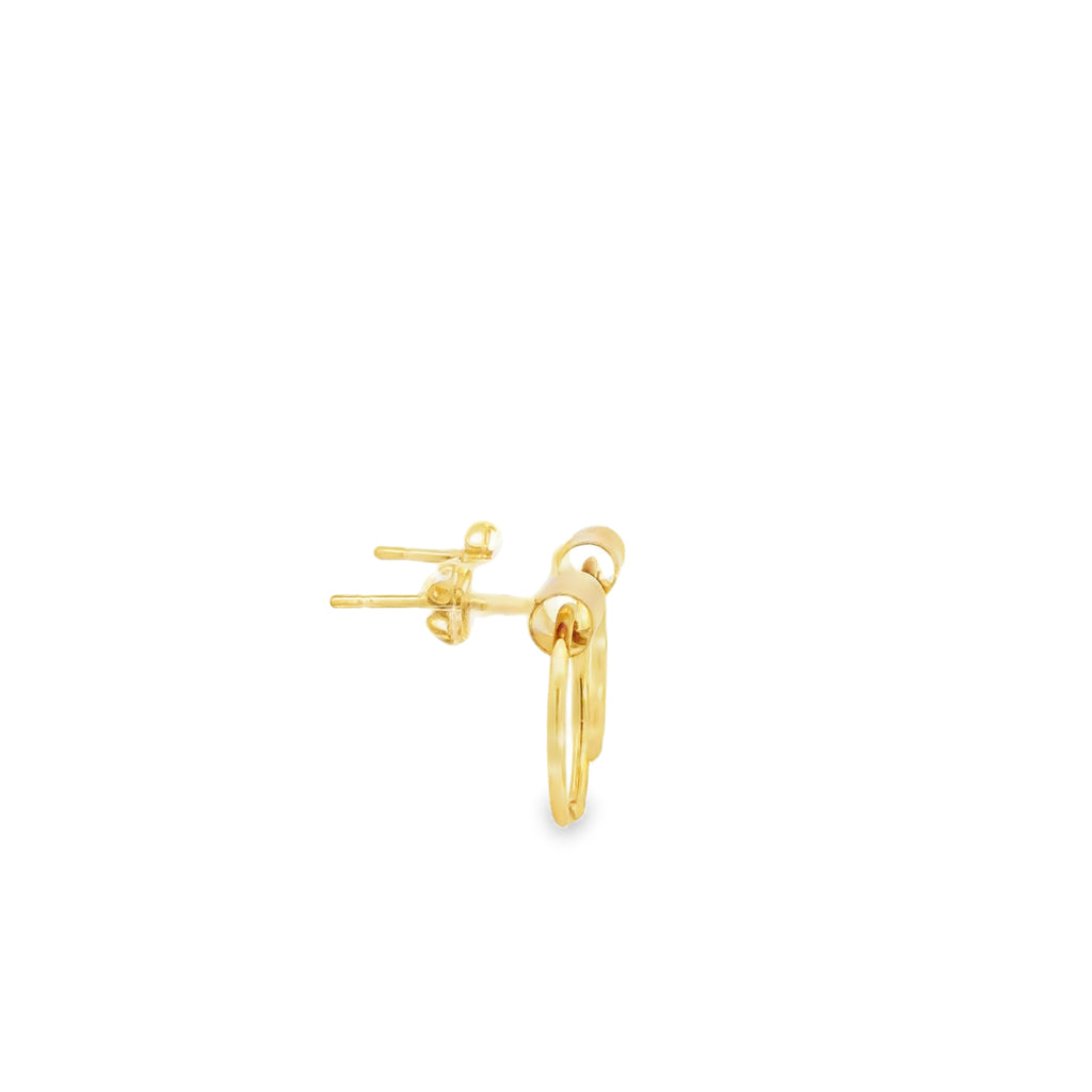 Minimalist Yellow Gold Hoop Earrings