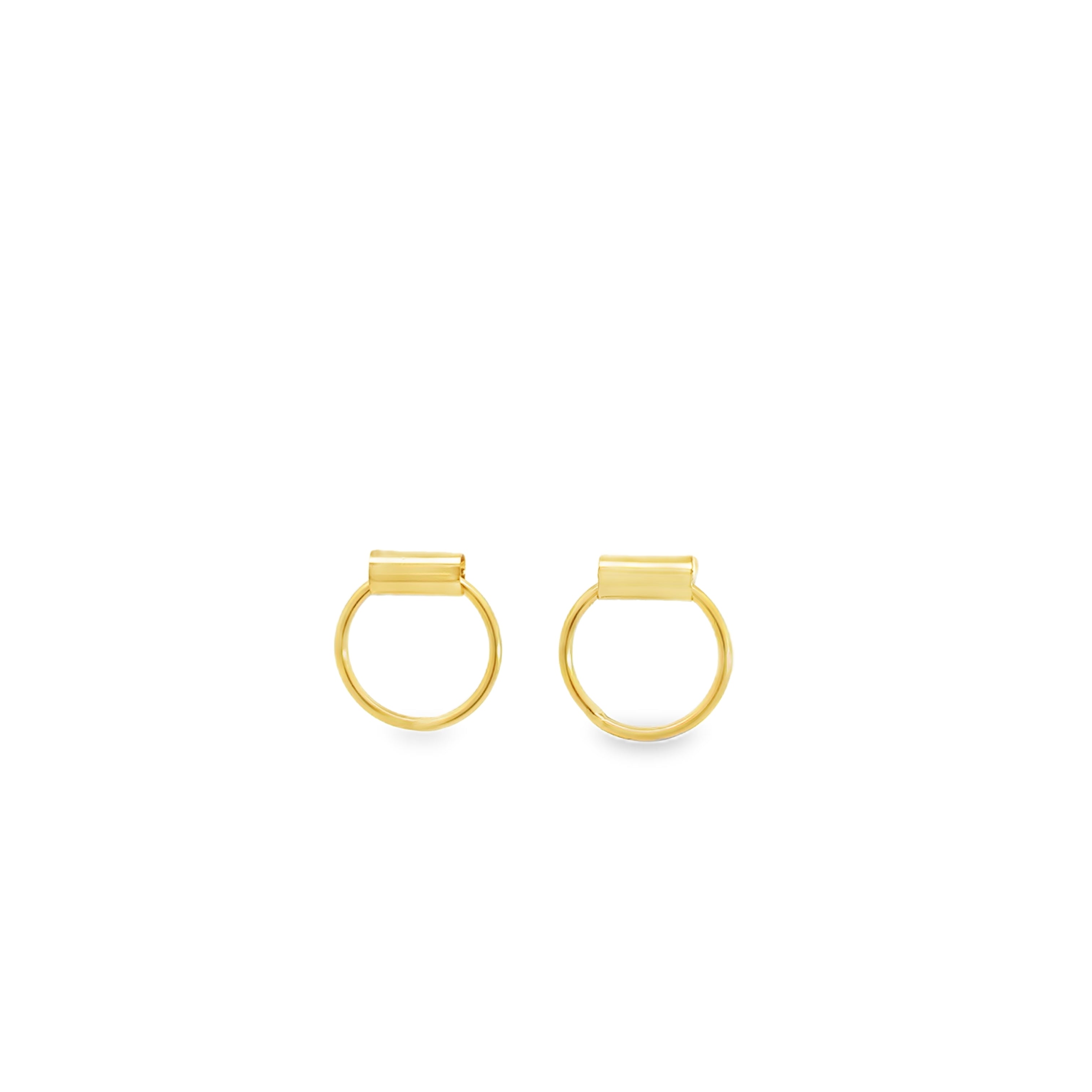 Minimalist Yellow Gold Hoop Earrings