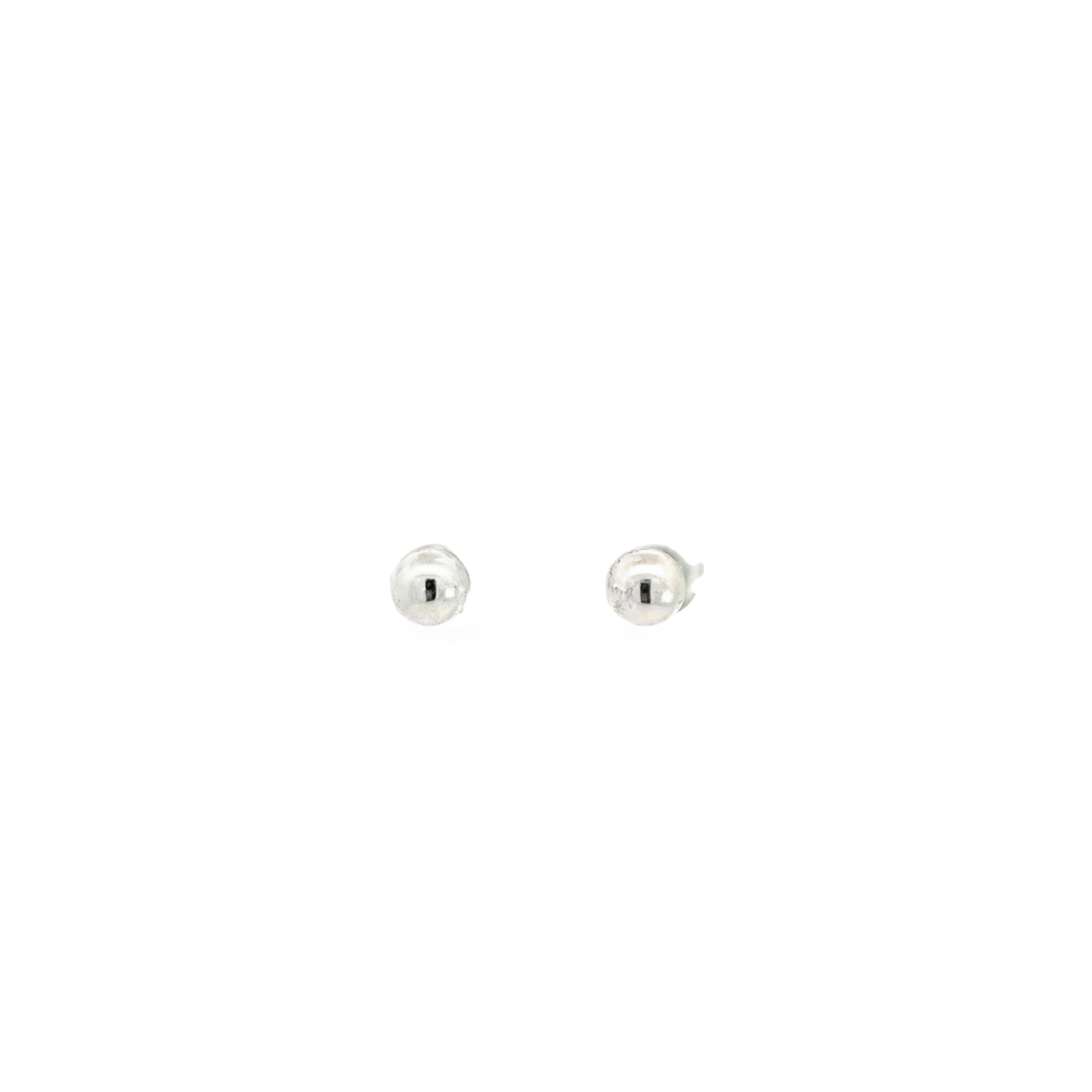 Sterling Silver Classic Ball Stud Earrings