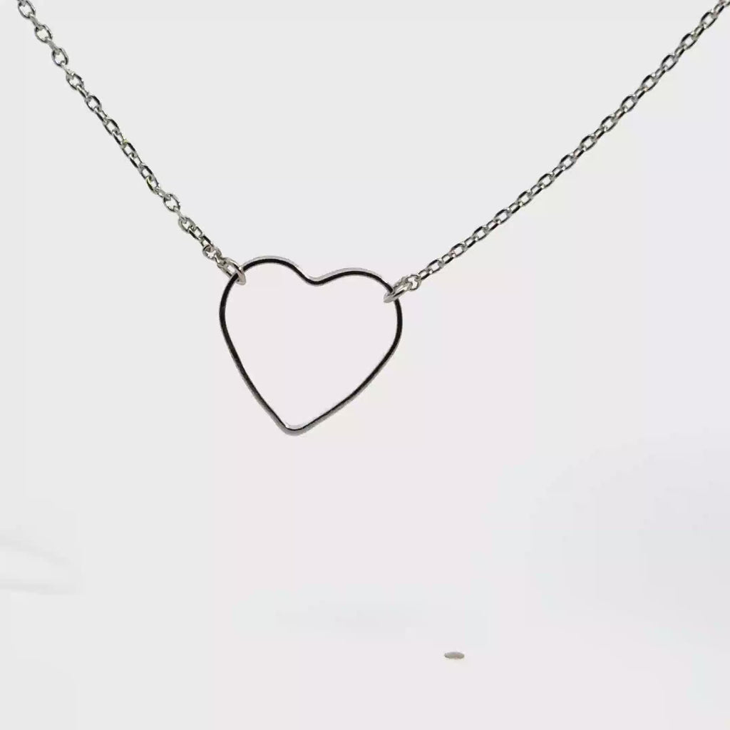 Silver Heart Charm Necklace: Minimalist Love