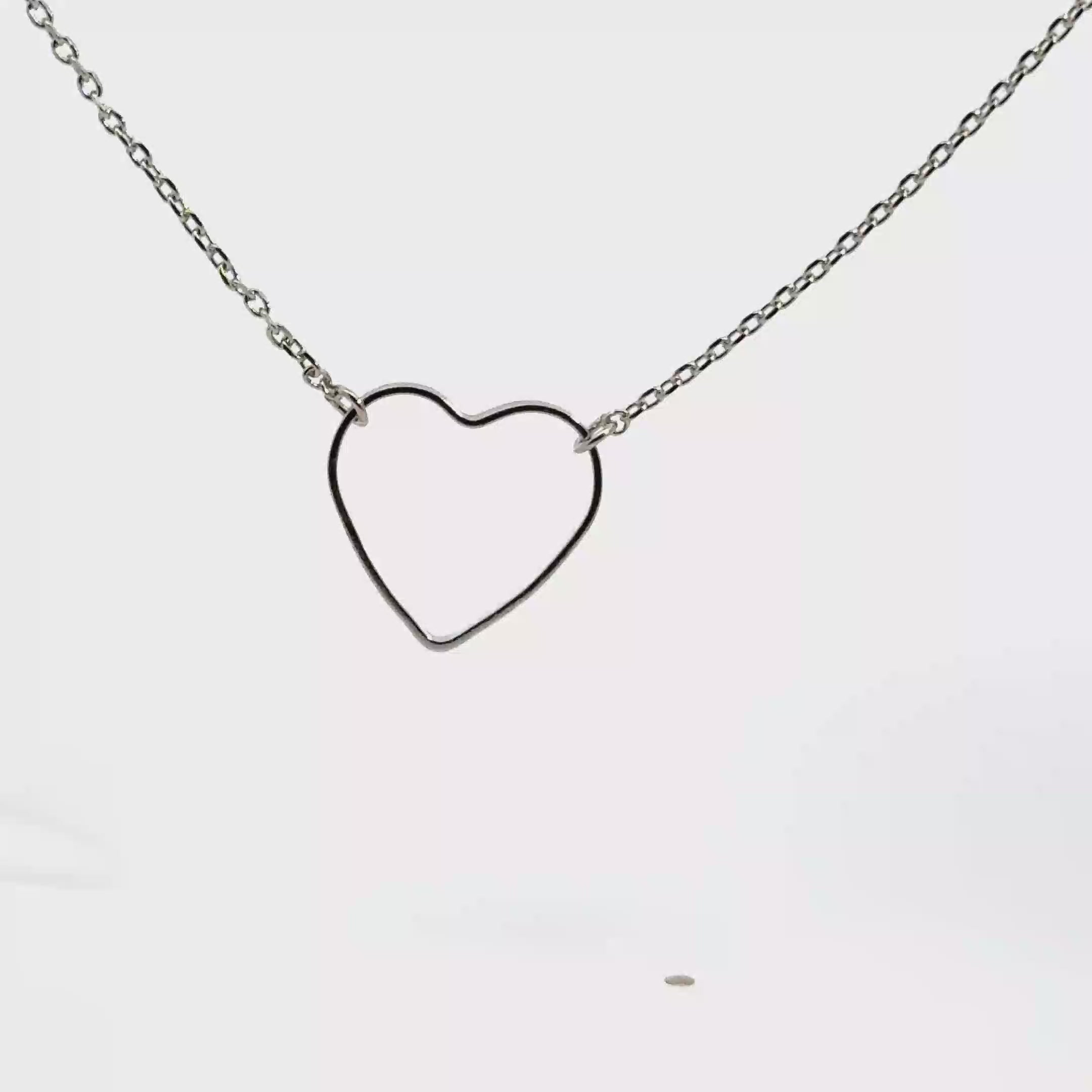 Silver Heart Charm Necklace: Minimalist Love