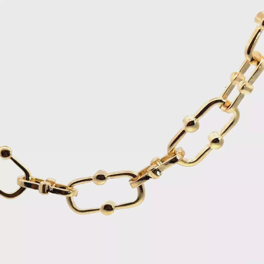 Elegant Gold Link Chain Necklace