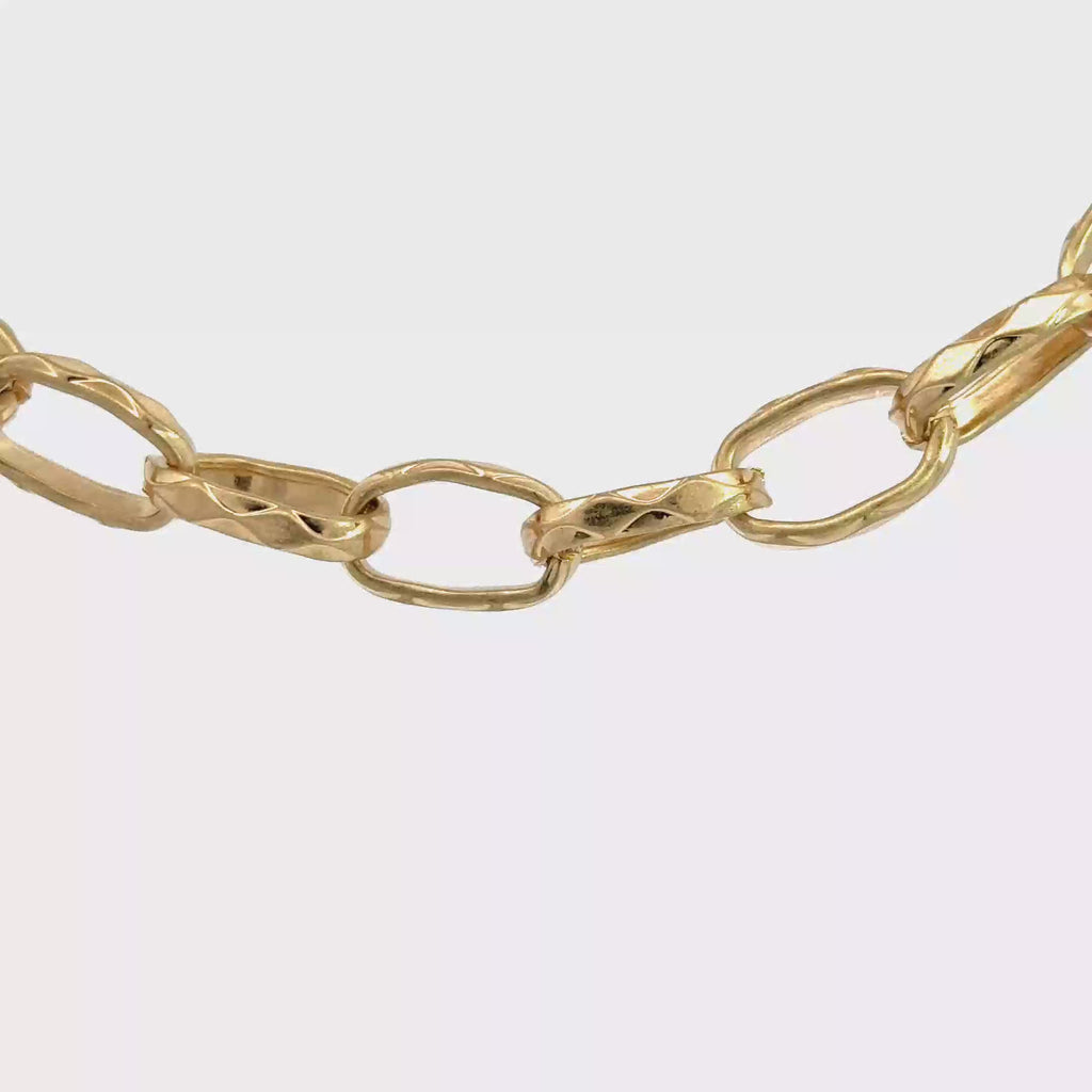 Chic Yellow Gold Link Chain Necklace