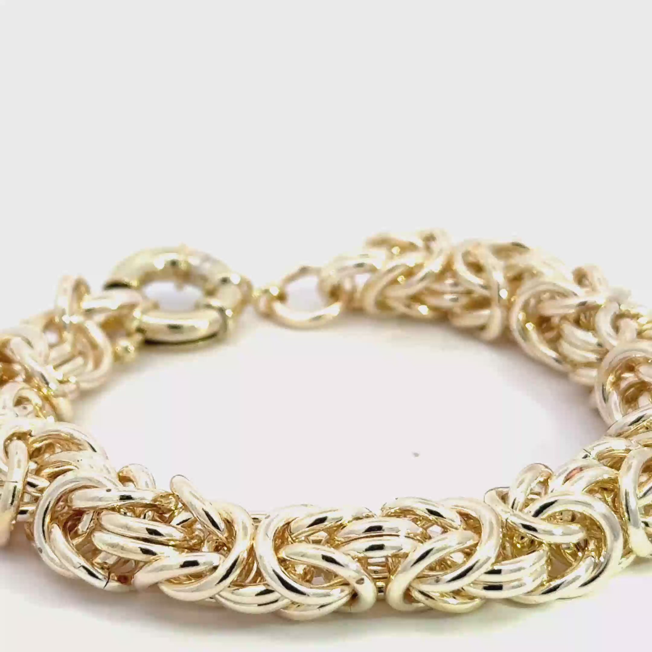 Luxurious Handcrafted Gold Byzantine Chain Bracelet
