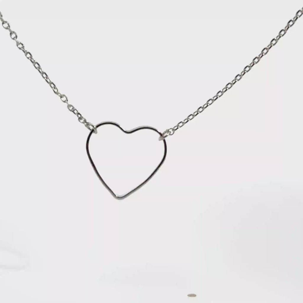 Silver Heart Charm Necklace: Minimalist Love