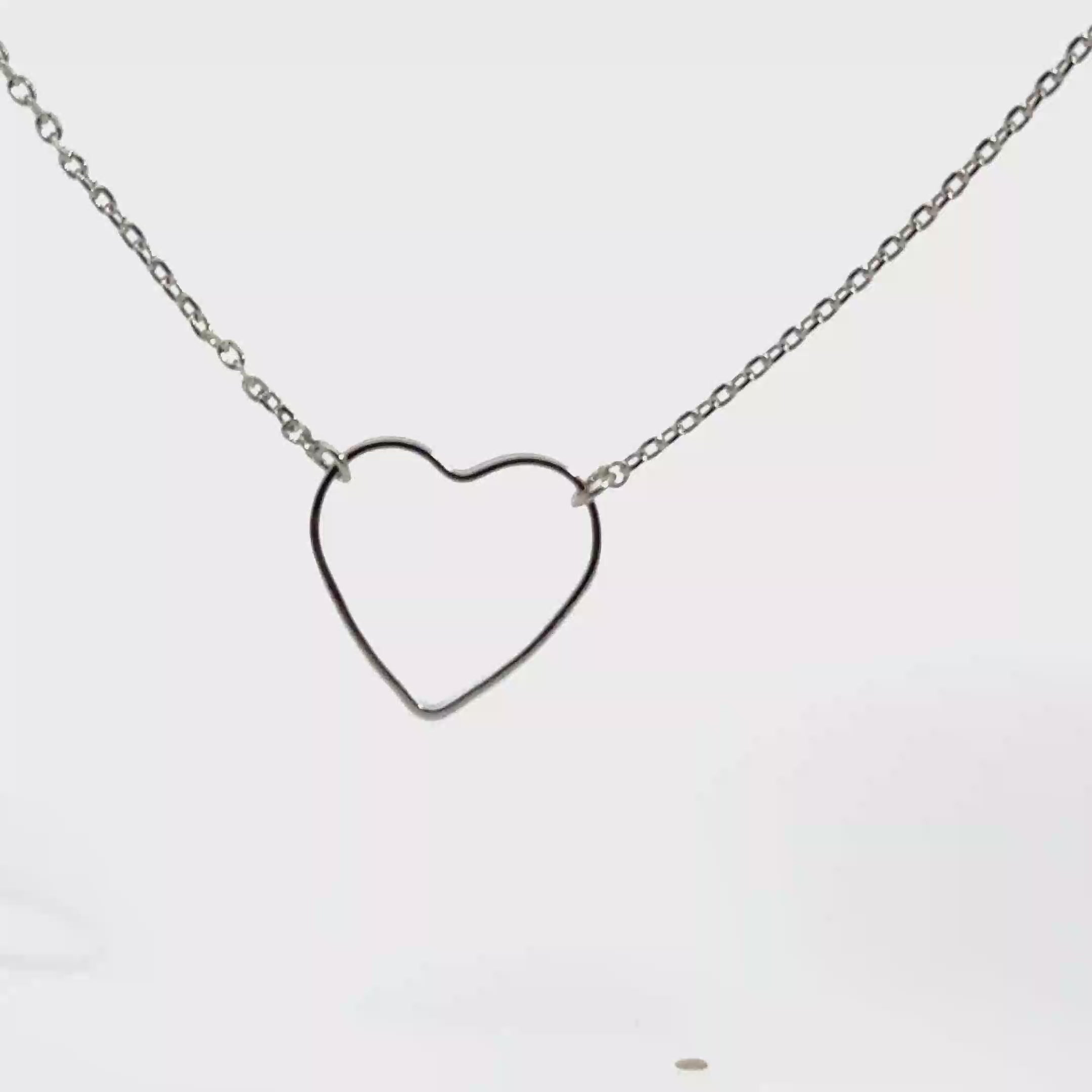 Silver Heart Charm Necklace: Minimalist Love