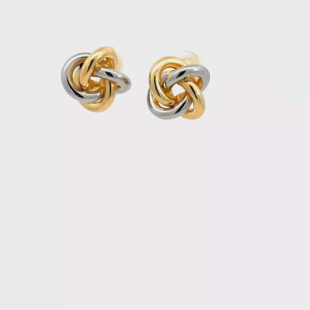 Yellow Gold Knot Stud Earrings