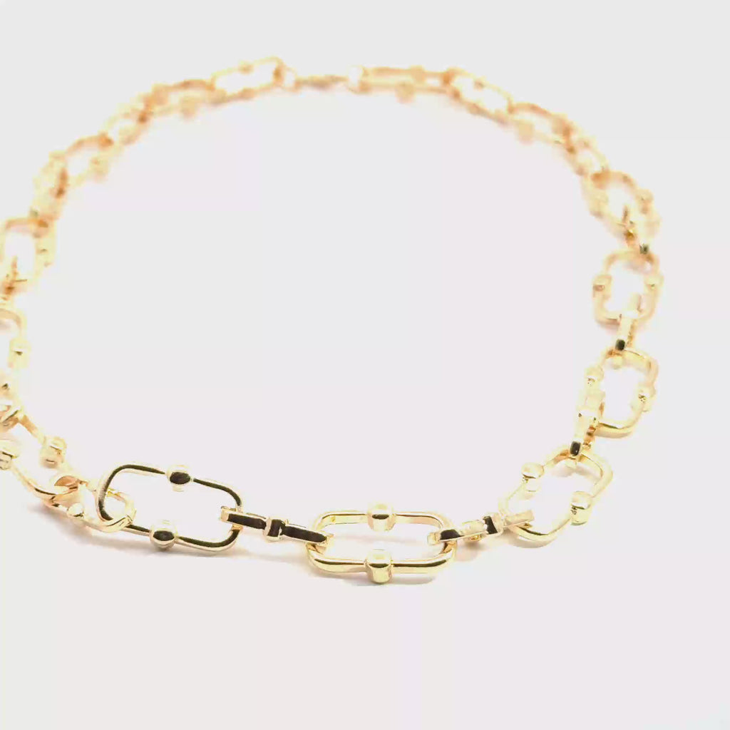 Elegant Gold Link Chain Necklace
