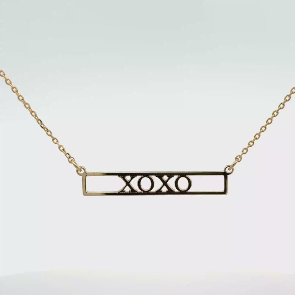 Elegant Gold 'XOXO' Charm Necklace